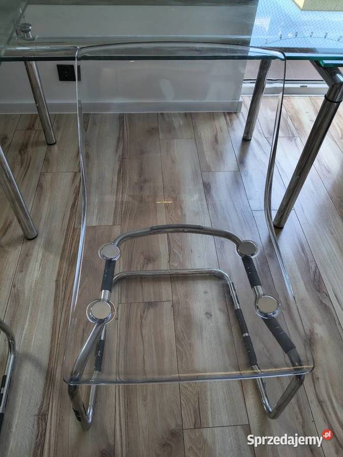 Szklany rozkładany stół ikea Stoły z krzesłami łódzkie Aleksandrów Łódzki