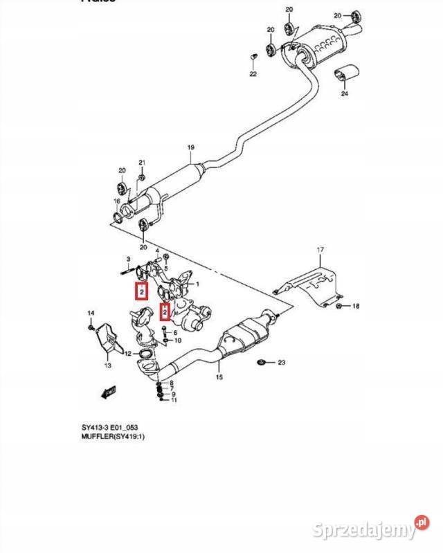 USZCZELKA RURY WYDECHOWEJ SUZUKI BALENO SY419 sprzedam
