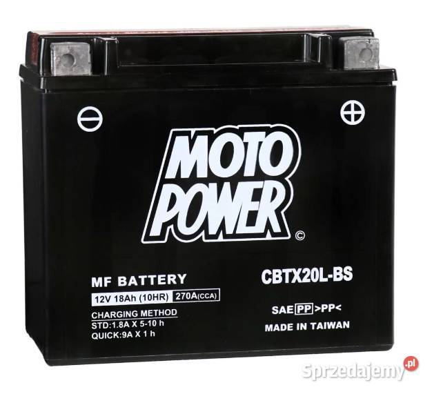 Akumulator motocyklowy Motopower CBTX20HLBS Motoryzacja Tarnów