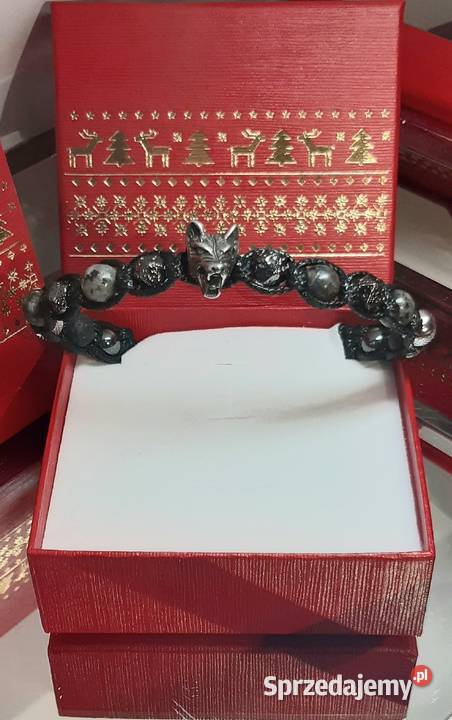 BRANSOLETKA KAMIEŃ YOOPERLITE LAWA WILK STAL Bransoletki Warszawa