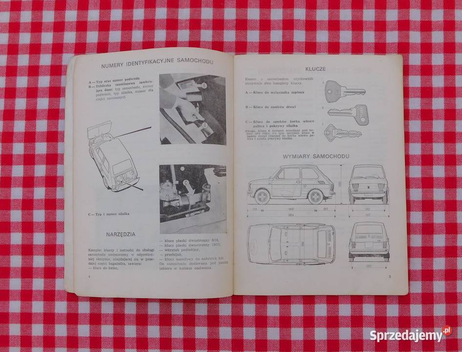 Instrukcja obsługi Fiat 126p 126 pierwsza seria Pozostałe Tarnów