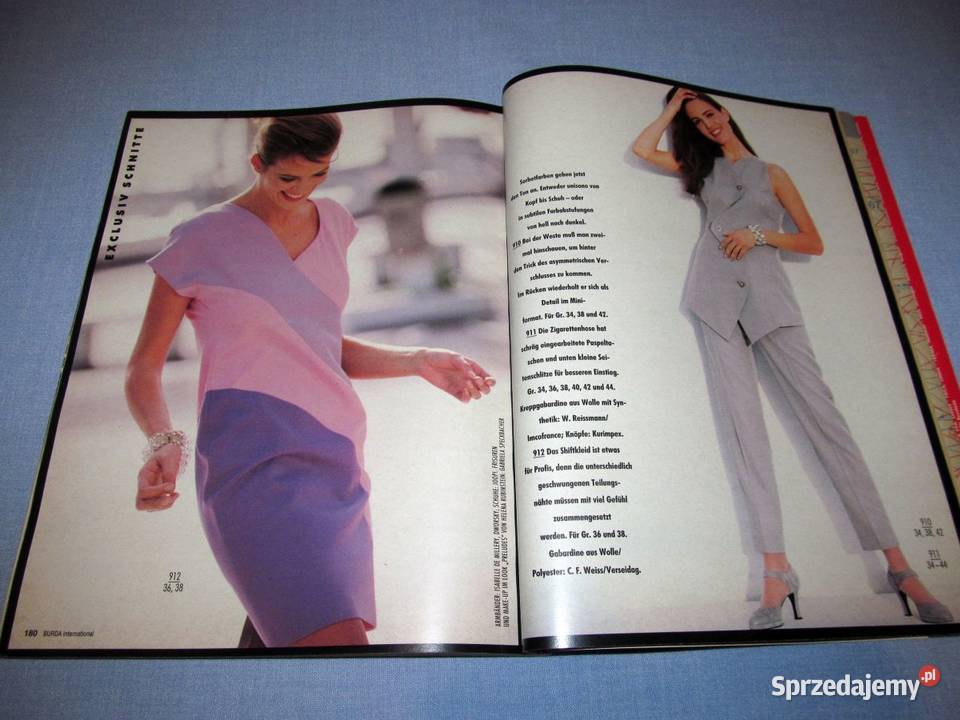Burda International Wiosna 1992 moda szycie Skępe
