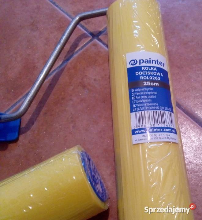 Wałek dociskowy z rolką gumową do tapet 25 Budownictwo i akcesoria Rogoźnik sprzedam