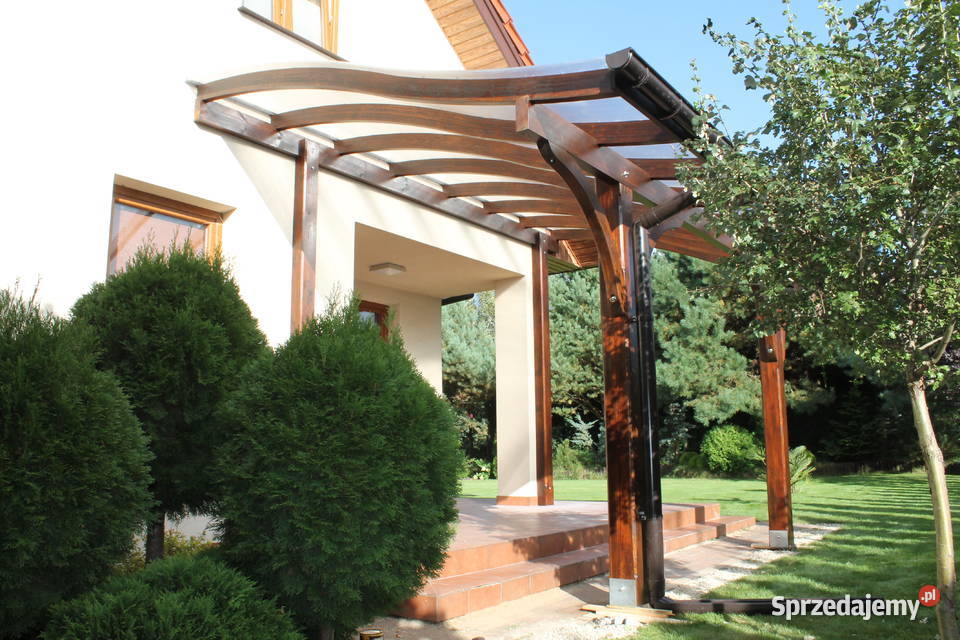 Konstrukcja wiaty przyściennej 410 x 400 Architektura ogrodowa Łuków