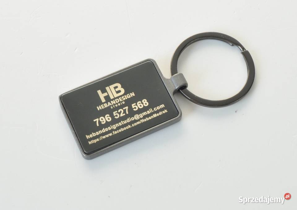 Brelok metalowy jednostronny grawer 100 Leżajsk