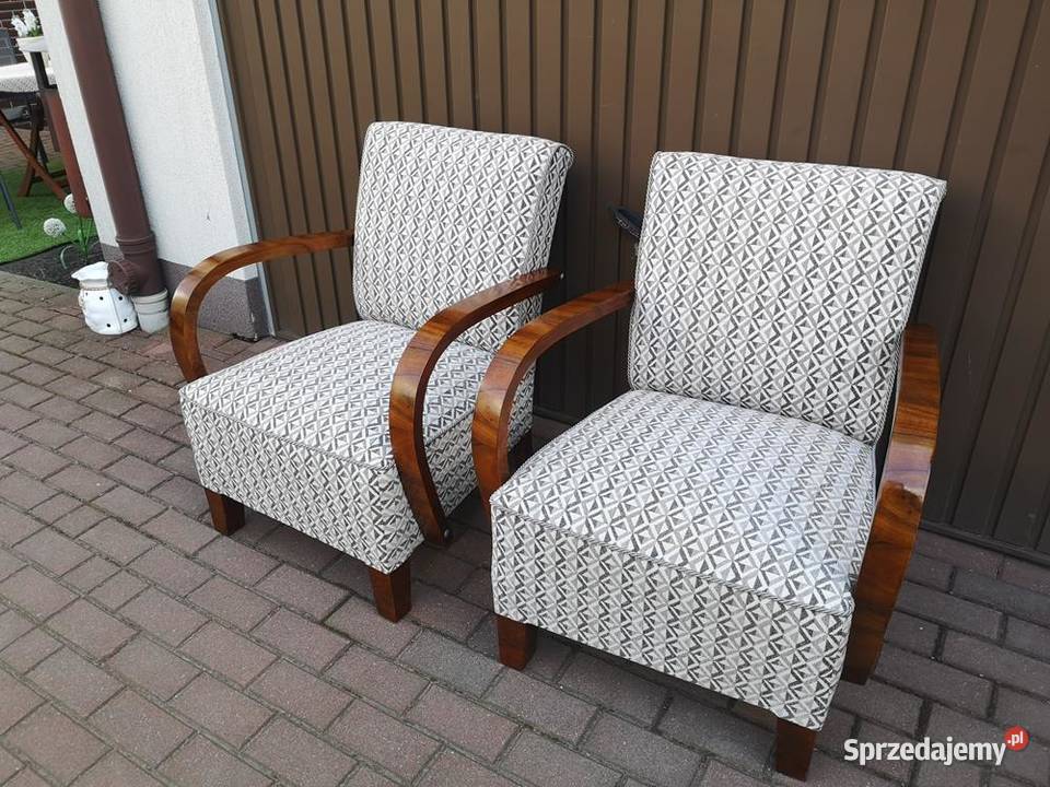 Stare Fotele ARTDECO Orzech Polskie Antyk Swarzędz