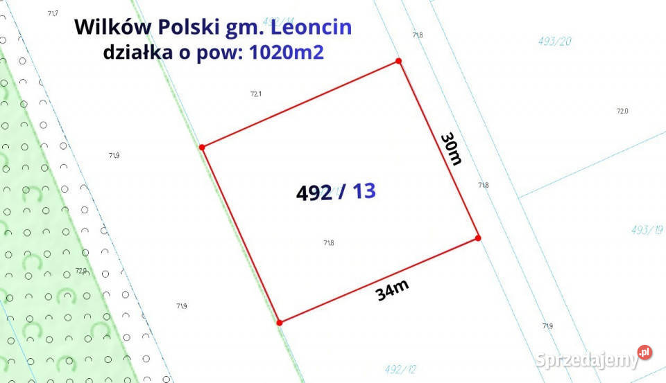 Działa budowlana 1020m2 Wilków Polski Sprzedaż