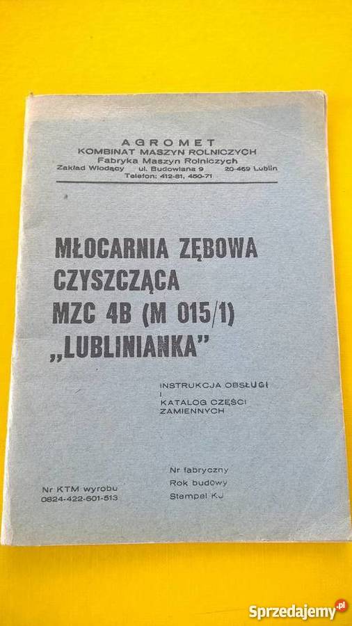 Instrukcje obsługi maszyn rolniczych Lubartów