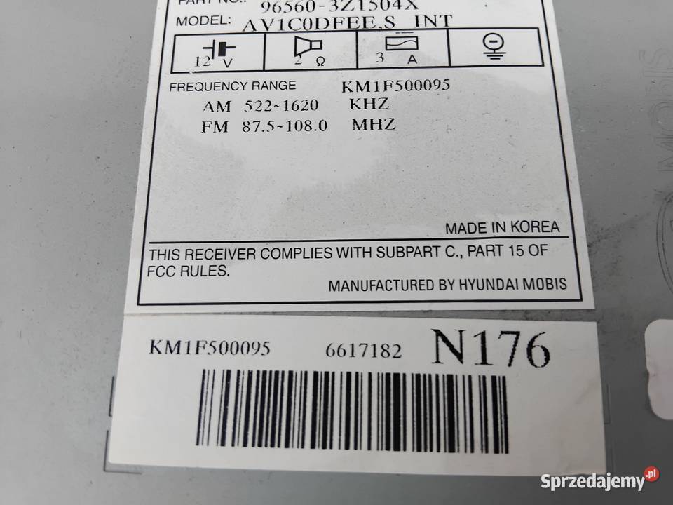 Radioodtwarzacz radio cd mp3 blutu pod kamere Mosina