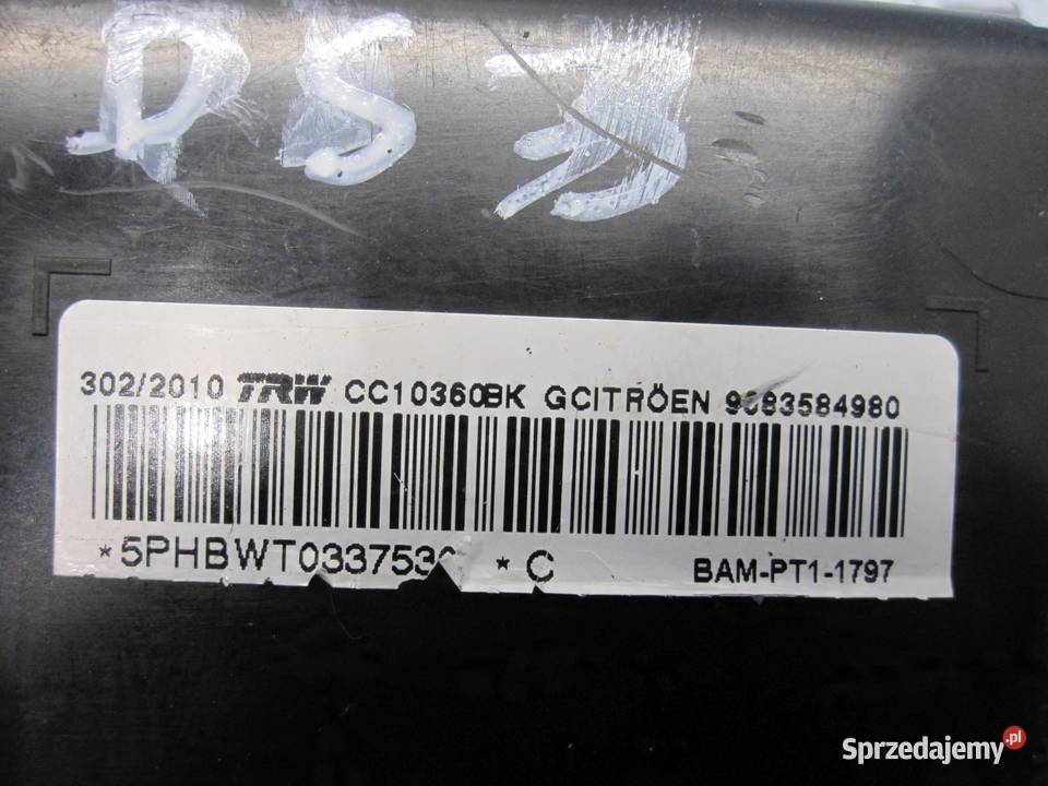 CITROEN DS3 10r AIRBAG poduszka fotela prawa osobowe