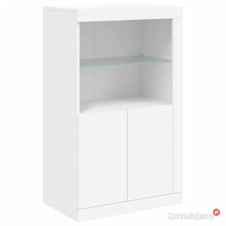Szafka boczna z LED biała materiał Pozostałe Warszawa