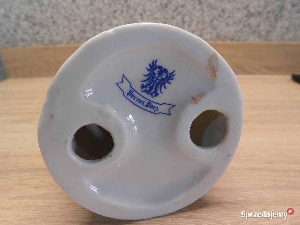 Porcelanowa figurka Preuss Porz wielkopolskie Raszków
