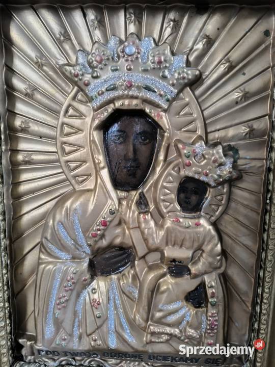 Piękna ikona matka boska częstochowska