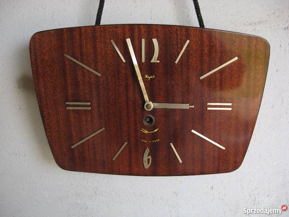 Nakręcany zegar Majak z lat 70 tych ZSRR Grodziczno