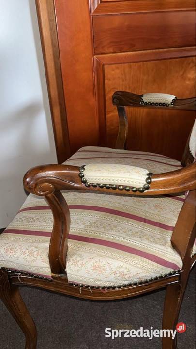 Fotel w stylu Ludwika z podłokietnikami Gdańsk sprzedam