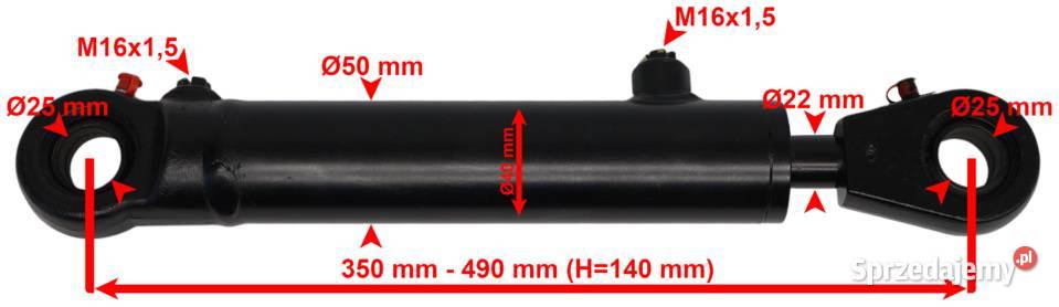 Polski Siłownik Cylinder Skok 140 Chwytak Pług Solec Kujawski