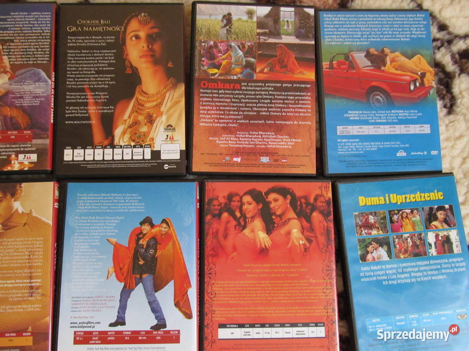 Filmy z Bollywood zestaw 19 płyt dvd z filmami Filmy