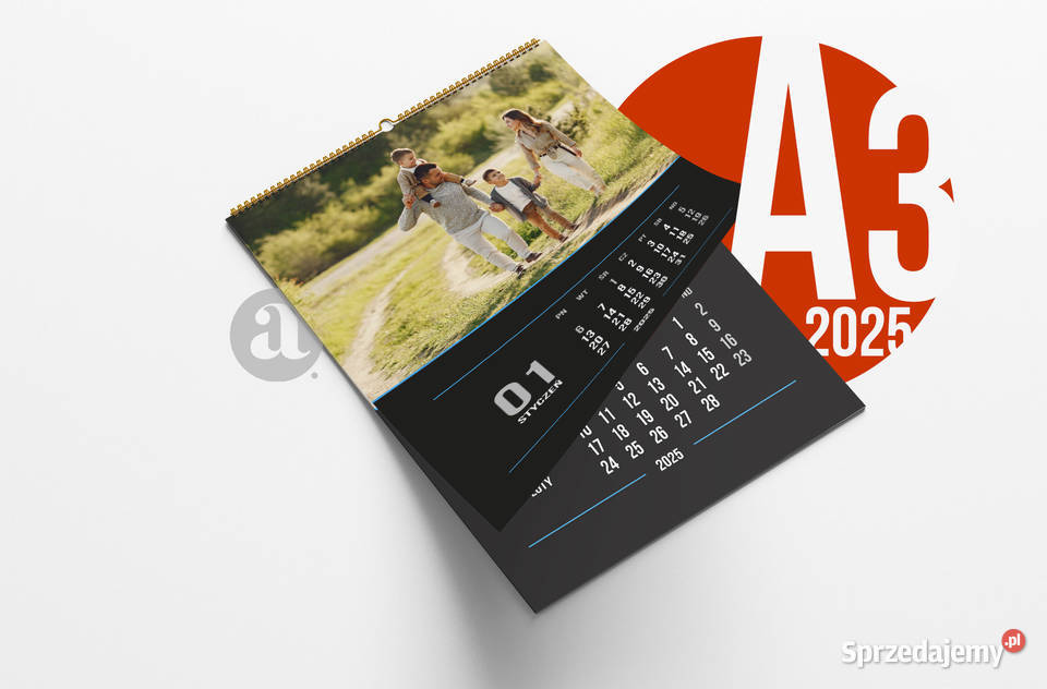 Kalendarz projekty A3 2025 Szablony DVD 1 Kraków