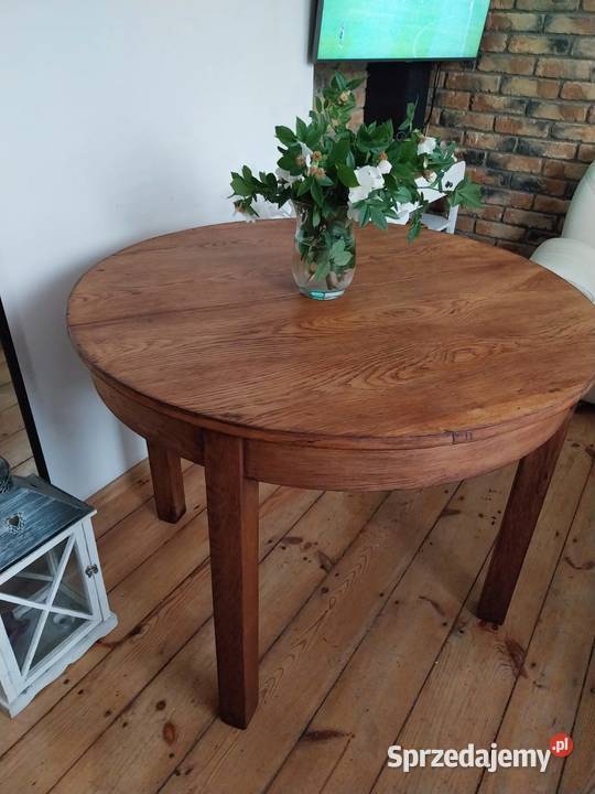 Stół okragly rozkladany retro prl lata 50 te Stoły, krzesła, biurka Gdańsk