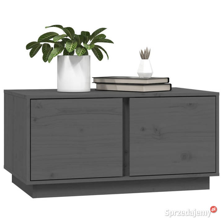 Stolik kawowy szary 80x50x40 lite drewno sosnowe Warszawa
