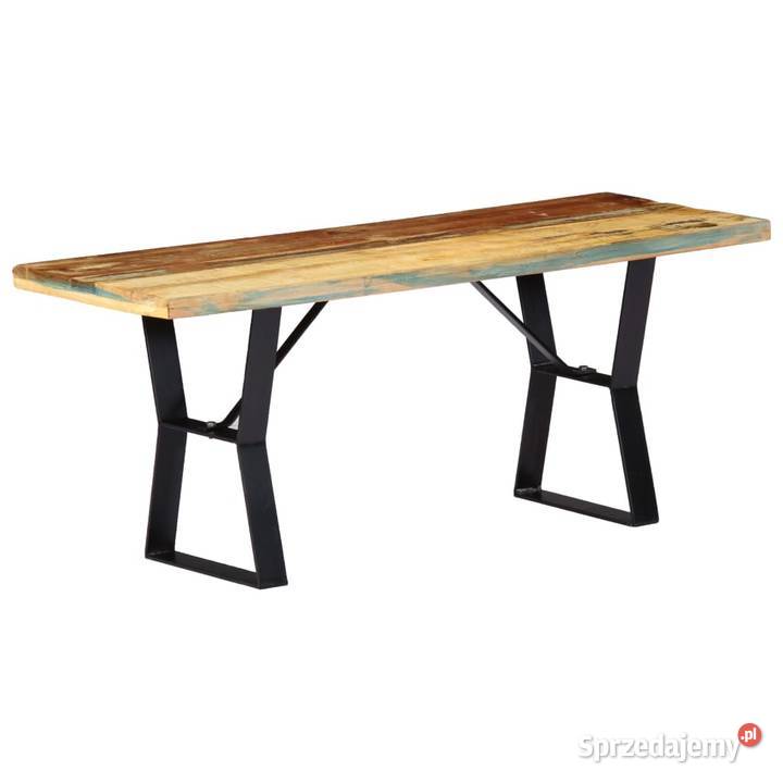 vidaXL Ławka, 110 cm, lite drewno odzyskane247952