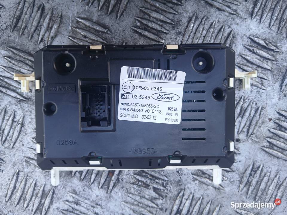 Ekran monitor wyświetlacz Ford Fiesta Mk7 VII Radłów