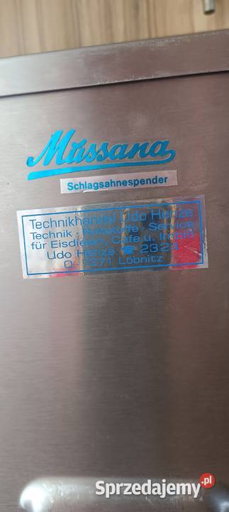 Automat do bitej smietany MUSSANA PONY 2 litry sprzedam