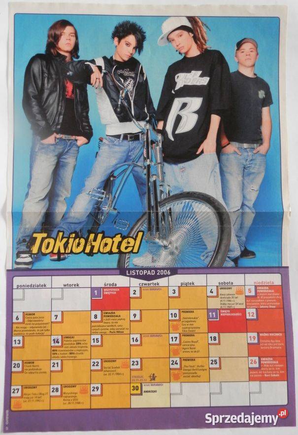 PLAKAT TOKIO HOTEL WYPRZEDAŻ ŚWIAT PLAKATÓW Bydgoszcz