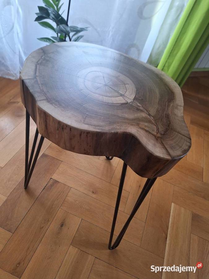 Stolik kawowy z plastra orzech włoski Strzyżów