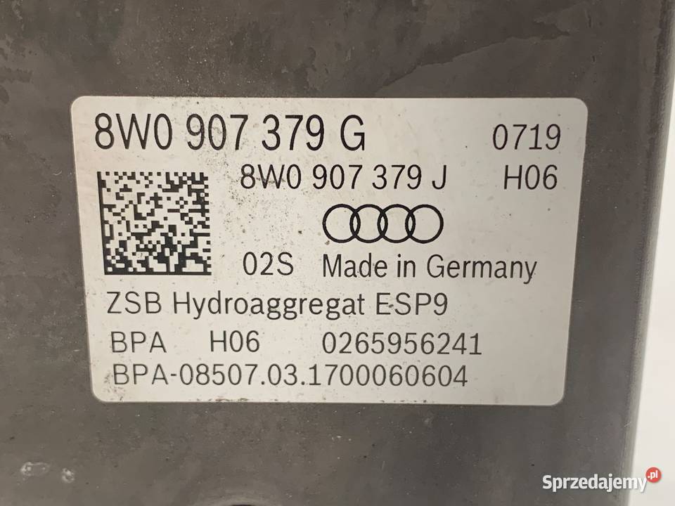 POMPA ABS AUDI A4 B9 8W0907379G 20 190