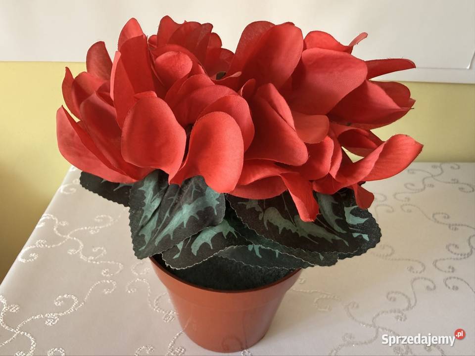Sztuczny Kwiat Fiołek Alpejski Cyklamen Czerwony Sztuczne kwiaty i owoce Sztuczne kwiaty i owoce