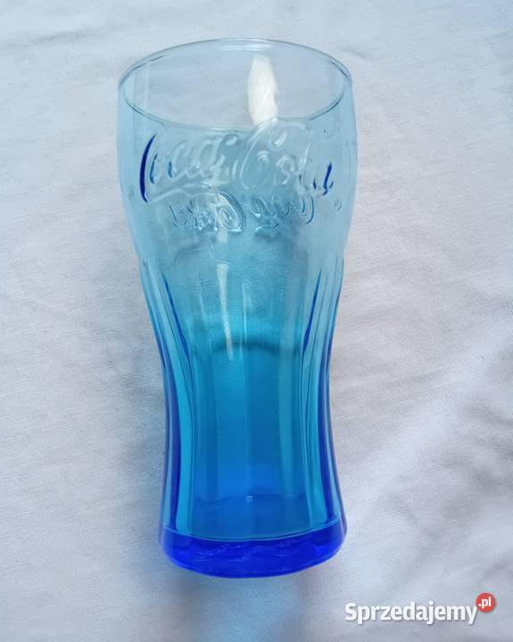 Niebieska kolekcjonerska szklanka Coca Cola 025 wielkopolskie Koźminek