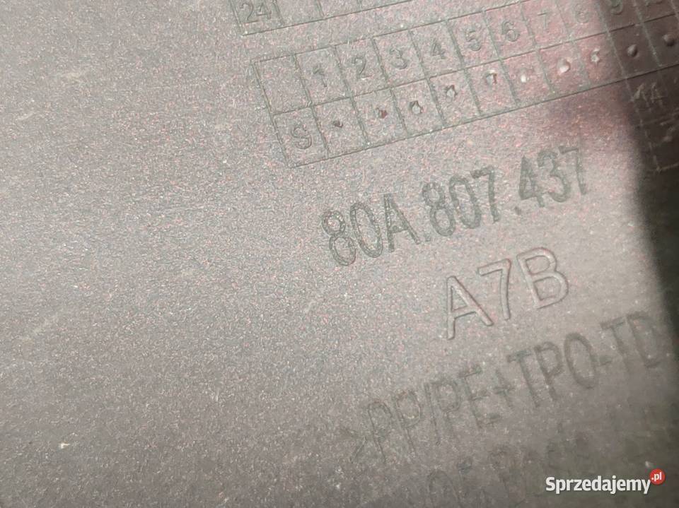 Narożnik Zderzaka Lewy Przód Audi Q5 2017 80A Pleszew