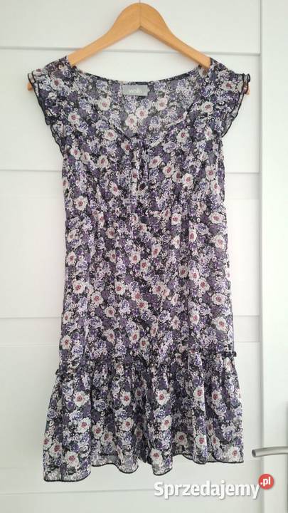 Sukienka Wallis S38 w kwiaty z falbankami