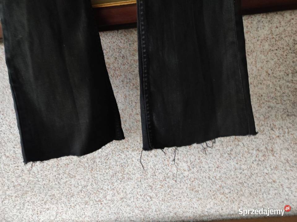 spodnie dżinsy szarpane dzwony szerokie nogawki Kielce