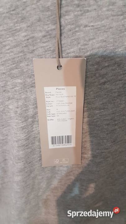 Pieces tshirt damski z motywem świątecznym M