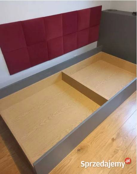 Łóżko 90x200 Materac IKEA bygda Stelaż listwowy