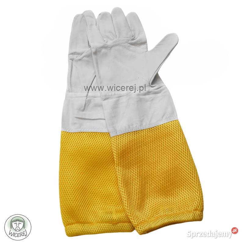 Skórzane Rękawice Pszczelarskie Długie Ochronne Jaśliska