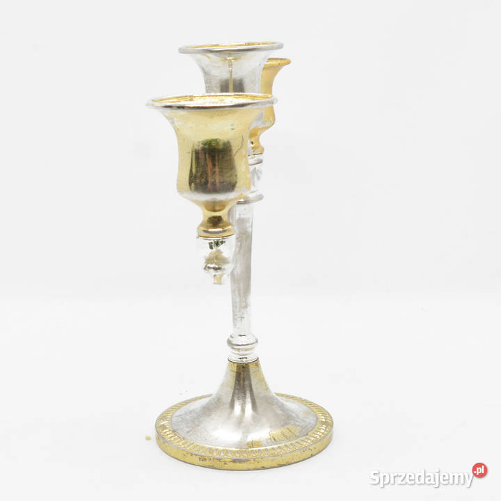 Trójramienny świecznik platerowany Francja mazowieckie Warszawa