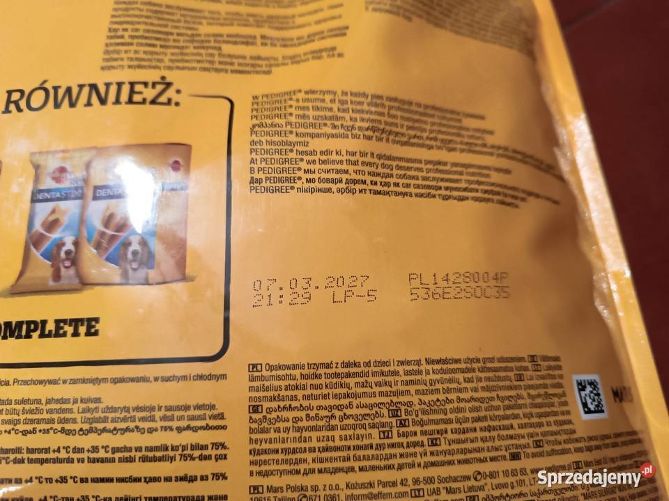 Zestaw 2 x 7 karma sucha PEDIGREE z wołowiną psa