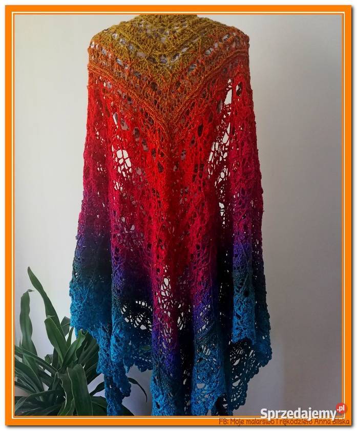 Chusta ombre tęczaRękodzieło NOWA Skarżysko-Kamienna sprzedam