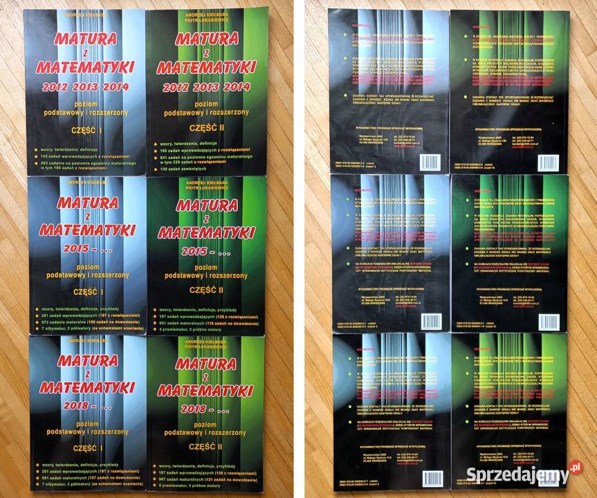 Matematyka MATURA zbiory zadań Kiełbasa podstawa Podręczniki Warszawa