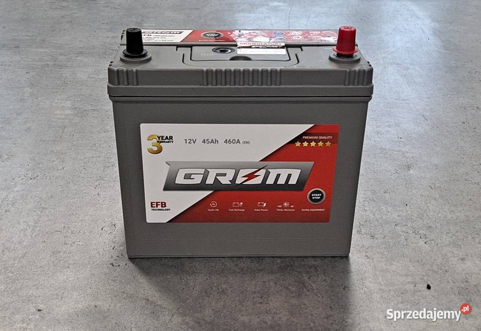 Akumulator GROM EFB STARTSTOP 45Ah 460A Japan Akumulatory kujawsko-pomorskie Grudziądz