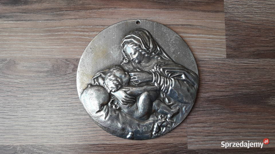 Stara plakieta Matka Boska z dzieciątkiem pomorskie Gdynia