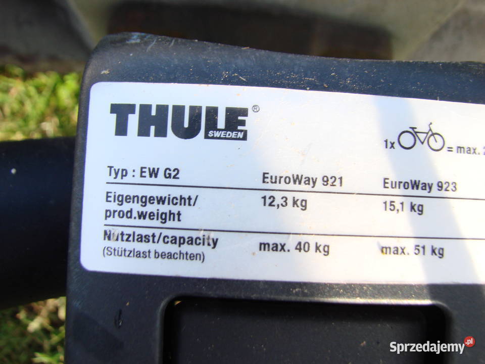 Thule EuroWay 921 platforma do przewozu 3 sprzedam