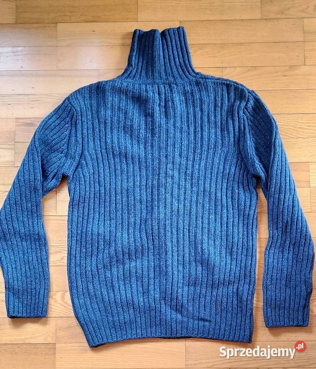 Woolmark Cieplutki damski mięsisty granatowy Brwinów sprzedam