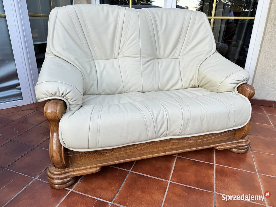 Zestaw mebli skórzanych wypoczynek skóra fotele