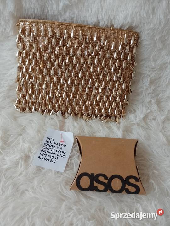 ASOS Złota bogato zdobiona frędzlami torebka Kraków