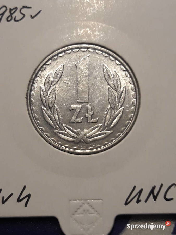 1 złoty 1985 r 4 około mennicze Konin