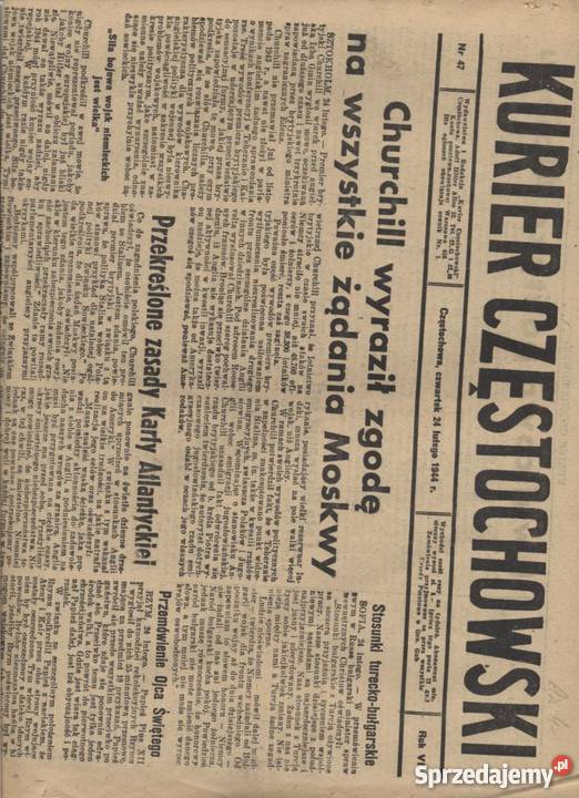 Kurier Częstochowski RVI 1944 47 Szczecin